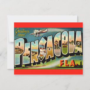 Pensacola Florida Vintage Postkarte