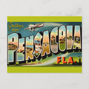 Pensacola Florida Vintage-Postkarte  Postkarte