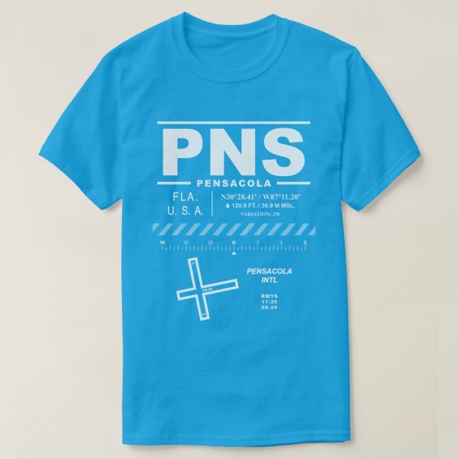 Pensacola International Airport PNS T - Shirt (Design vorne)