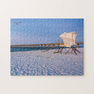 Pensacola Morning Rettungsschwimmer und Pier