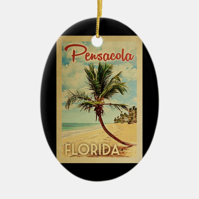 Pensacola Palm Tree Keramik Ornament (Vorne)