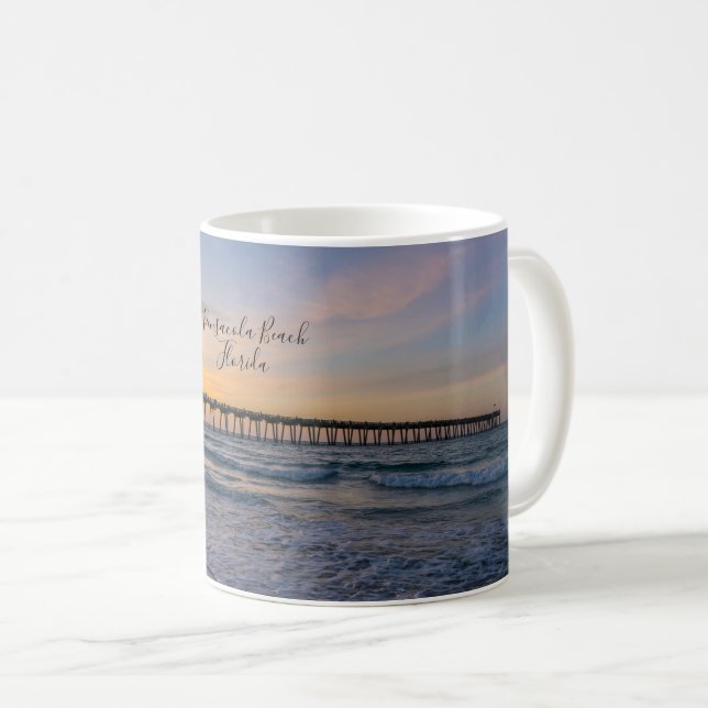 Pensacola Pier Shoreline Sunrise Klassische Tasse (VorderseiteRechts)