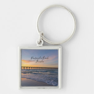 Pensacola Pier Shoreline Sunrise Schlüsselanhänger