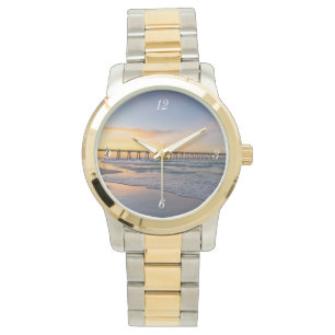 Pensacola Pier Shoreline Sunrise Watch Armbanduhr