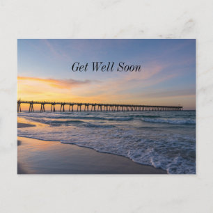 Pensacola Pier Ufer Sonnenaufgang Gute Besserung Postkarte