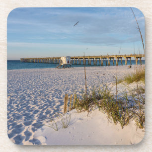Pensacola Sand Dunes Pier Morning Coater Set Getränkeuntersetzer