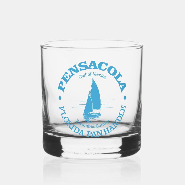 Pensacola (Segelboot) Whiskyglas (Vorderseite)