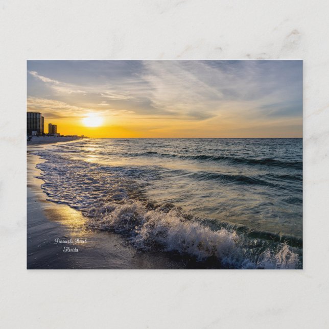 Pensacola Splashing Waves Sunrise Postcard Postkarte (Vorderseite)