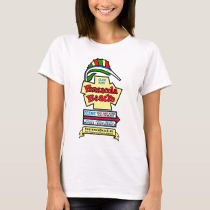 Pensacola-Strand-Zeichen-Damen-angepasster T - T-Shirt