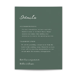 Pensacola Wedding Card Begleitkarte