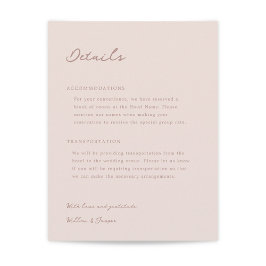 Pensacola Wedding Card Begleitkarte