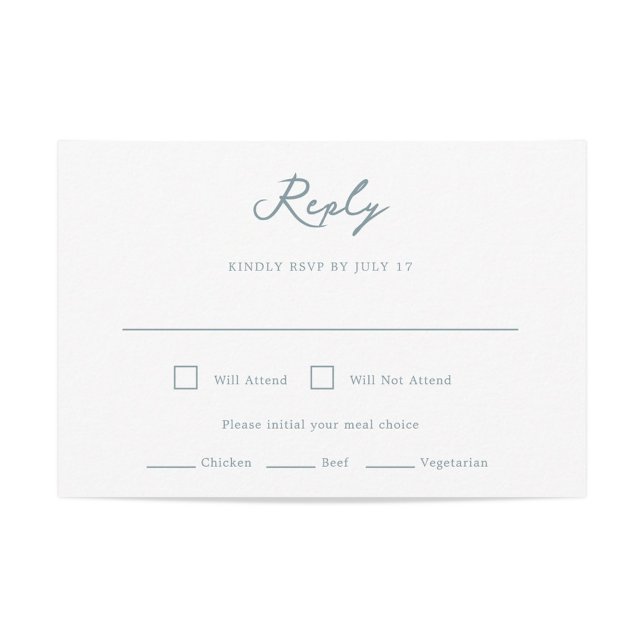 Pensacola Wedding RSVP Card (Pensacola Wedding RSVP in Dusty Blue)