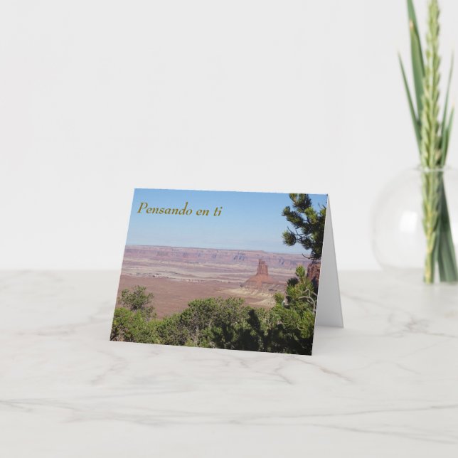 Pensando en ti (penser à vous) Carte espagnole (Devant)