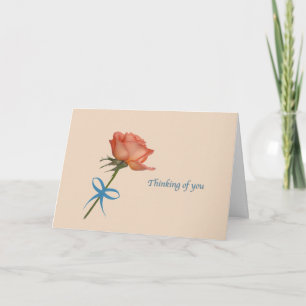 Pensant à vous, carte rose de saumon