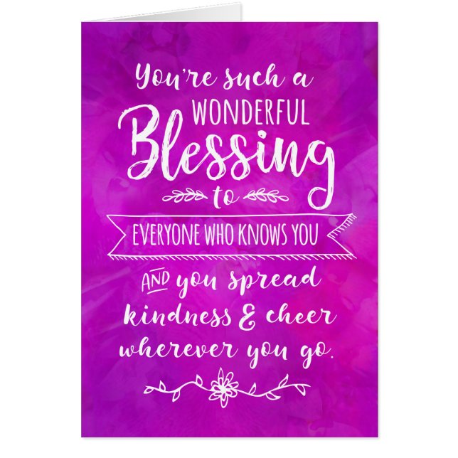 Pensant à vous, vous êtes une bénédiction si (Devant)