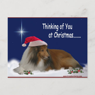 Pensée à vous carte postale de Noël