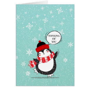 Pensée à vous pingouin