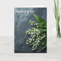 Pensée pour Vous - Muguet Carte de Condoléances