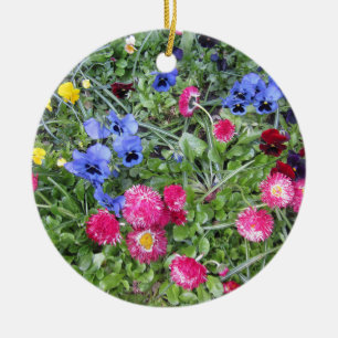 Pensées et marguerites ornement