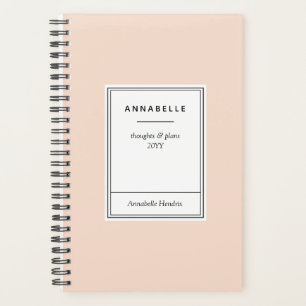 Pensées et plans 2026 Blush Pink Elegant Chic