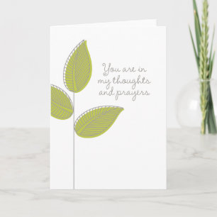 Pensées et prières Carte de sympathie