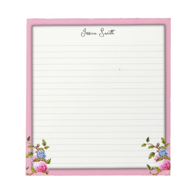 Pensées florissantes : Bloc-notes à motifs fleuris (Devant)