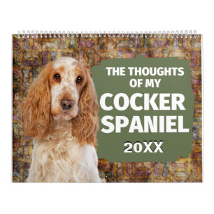 Pensées hilarantes de mon Cocker calendrier espagn