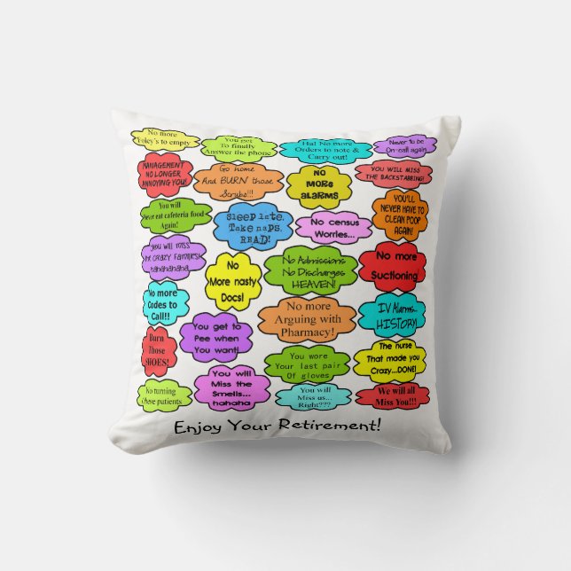 Pensées retirées drôles de collègue de coussin (Recto)