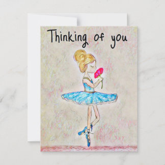 Penser à vos cartes de notes set Ballerina peintur