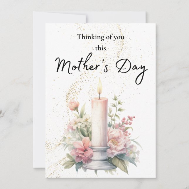 Penser à votre chandelle Carte de Sympathie Fête d (Devant)
