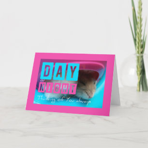 Penser à votre Hamster couché carte de voeux