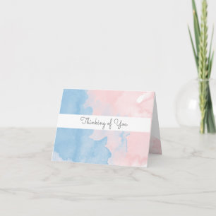 Penser à vous Bleu et Rose Aquarelles