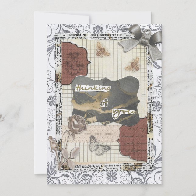 Penser à vous Dire la carte de voeux (Devant)