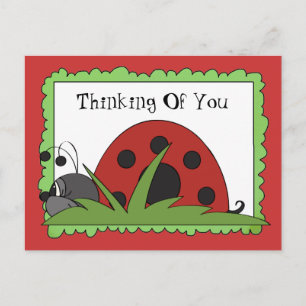 Penser à vous Ladybug carte postale