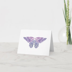 Penser à vous minimaliste aquarelle papillon