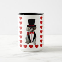 Penser À Vous Poodle Deux Tone Café Mug