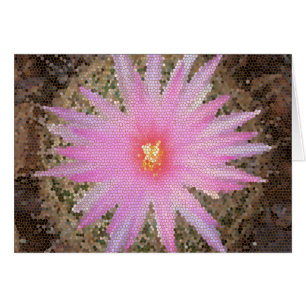Penser à vous rose en mosaïque Baril Cactus Bloom