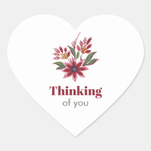 Penser à vous Sticker du coeur floral