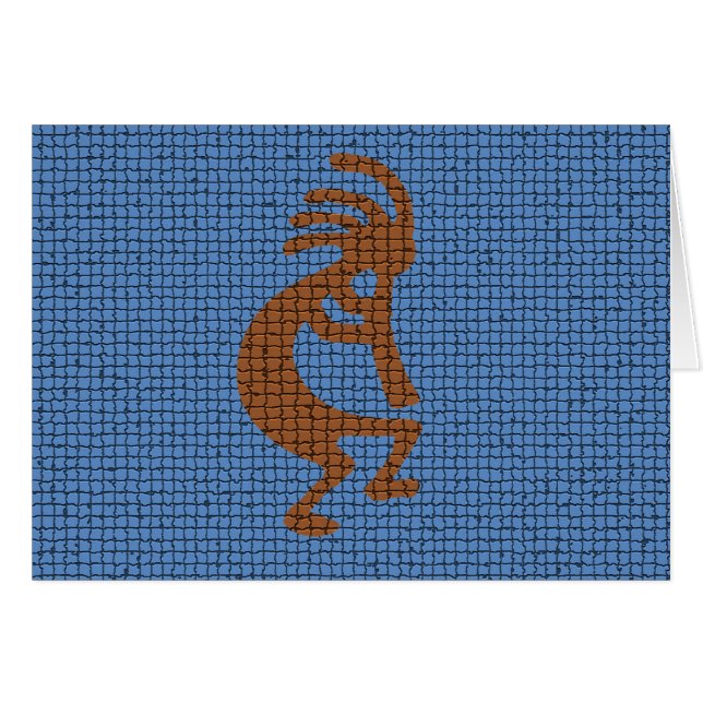 Penser à vous traditionnel Kokopelli Flute Mosaic (Devant horizontal)