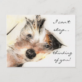 Penser à vous Yorkie Carte postale personnalisable