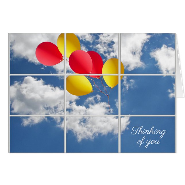 penser au bouquet de votre ballon dans la fenêtre (Devant horizontal)