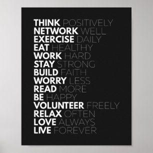 Penser positivement   Affiche motivationnelle