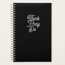 Penser Pray Do Black Modern Planner