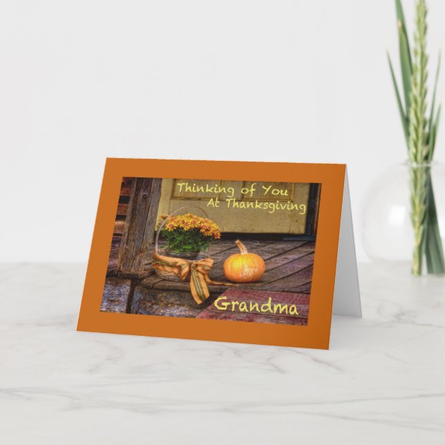 Pensez à vous à la carte grand-mère Thanksgiving (Devant)