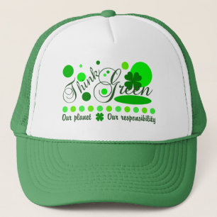 Pensez casquette vert
