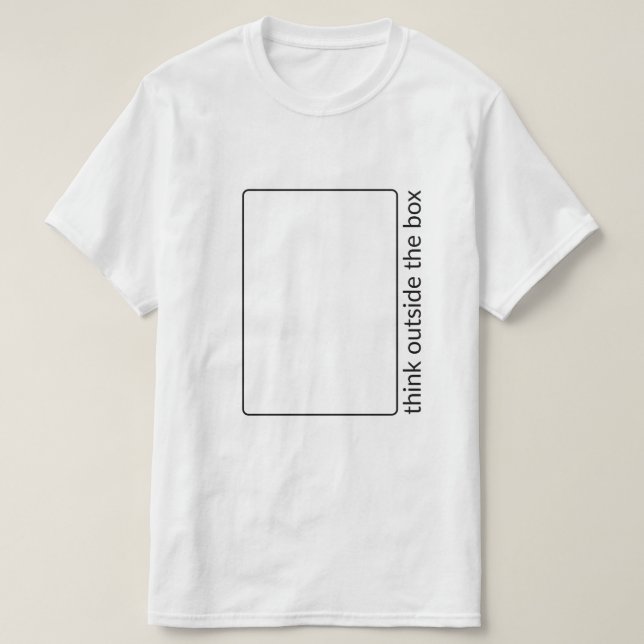 Pensez en dehors du T-shirt de boîte (Design devant)