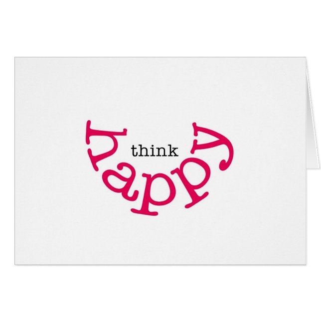 Pensez heureux (le sourire rouge) (Devant horizontal)