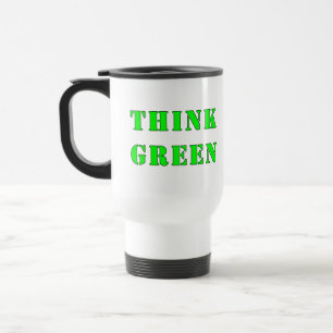 Pensez la tasse verte de voyage