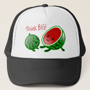 Pensez le grand casquette de pastèque
