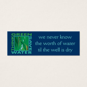 Pensez Vert, économisez de l'eau